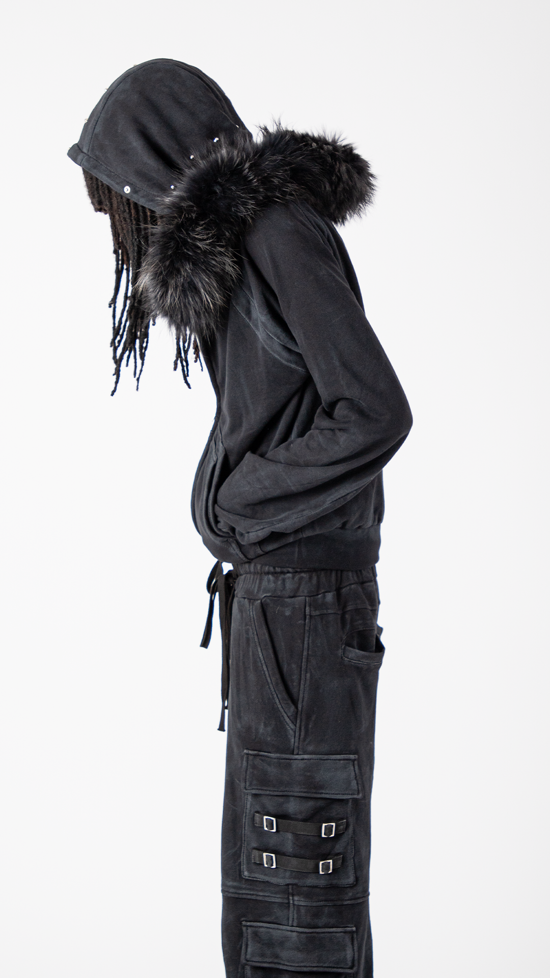 "OBSIDIA" WAXED CARGOSWEATS