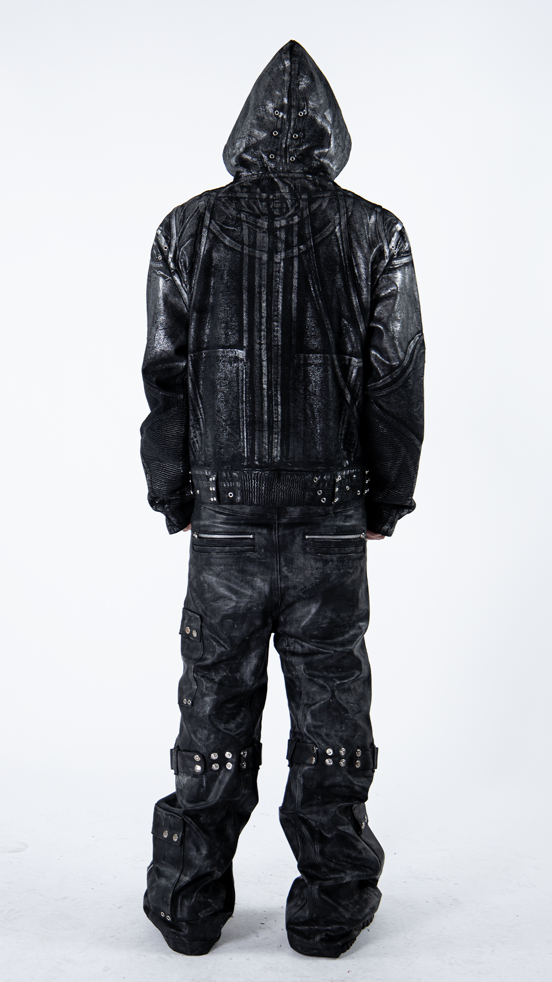 CRACKED DENIM PAINTER JACKET