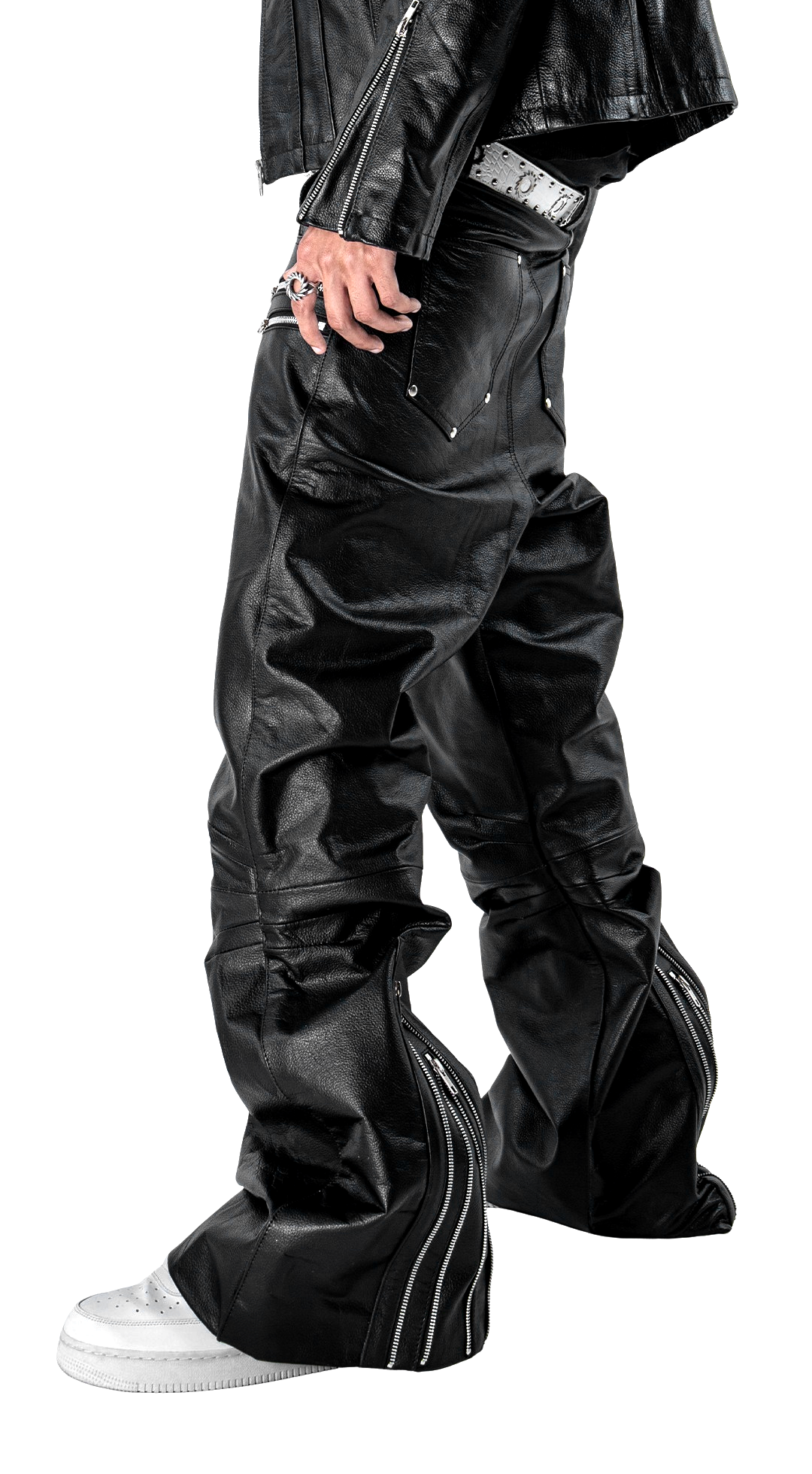 "SLATE" LEATHER PANTS