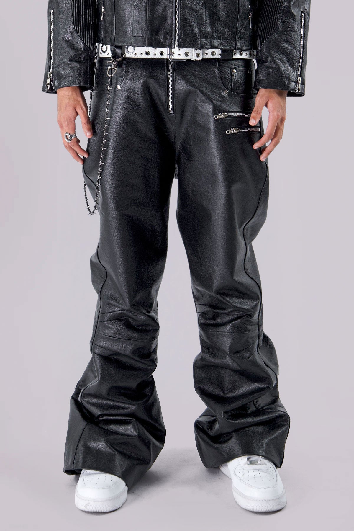 "SLATE" LEATHER PANTS