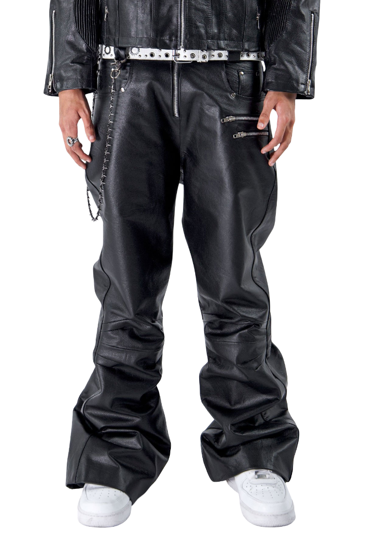 "SLATE" LEATHER PANTS