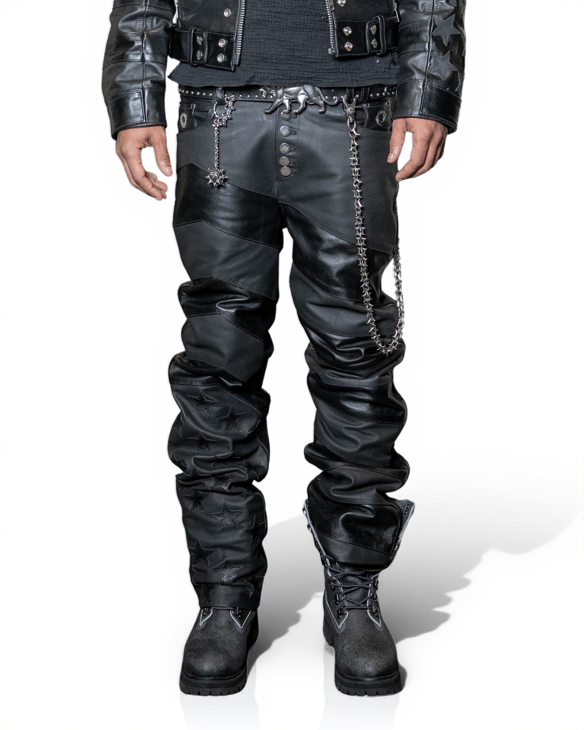BLKAMERIKA LEATHER MOTO PANTS