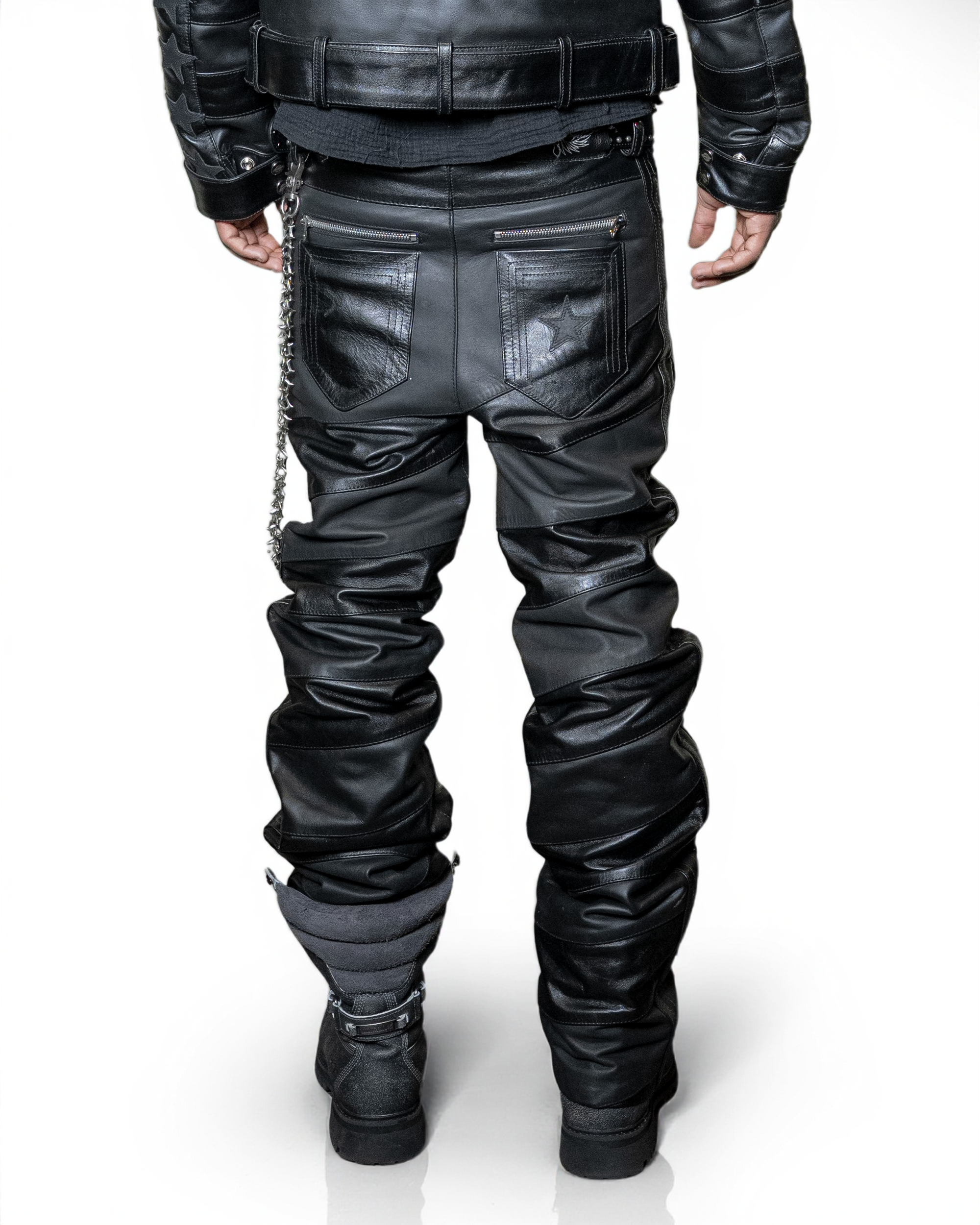 BLKAMERIKA LEATHER MOTO PANTS