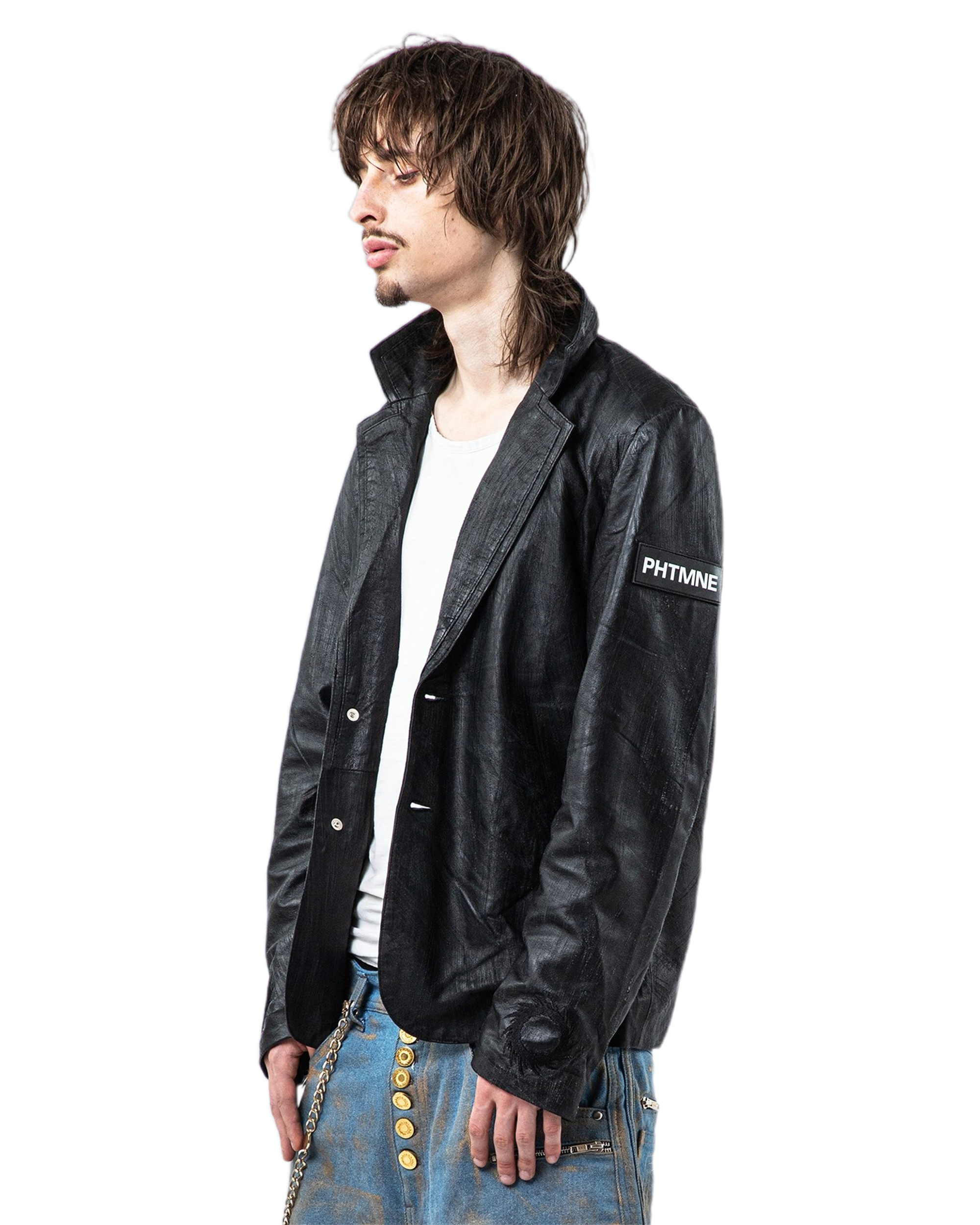 "UMBRA" LEATHER BLAZER