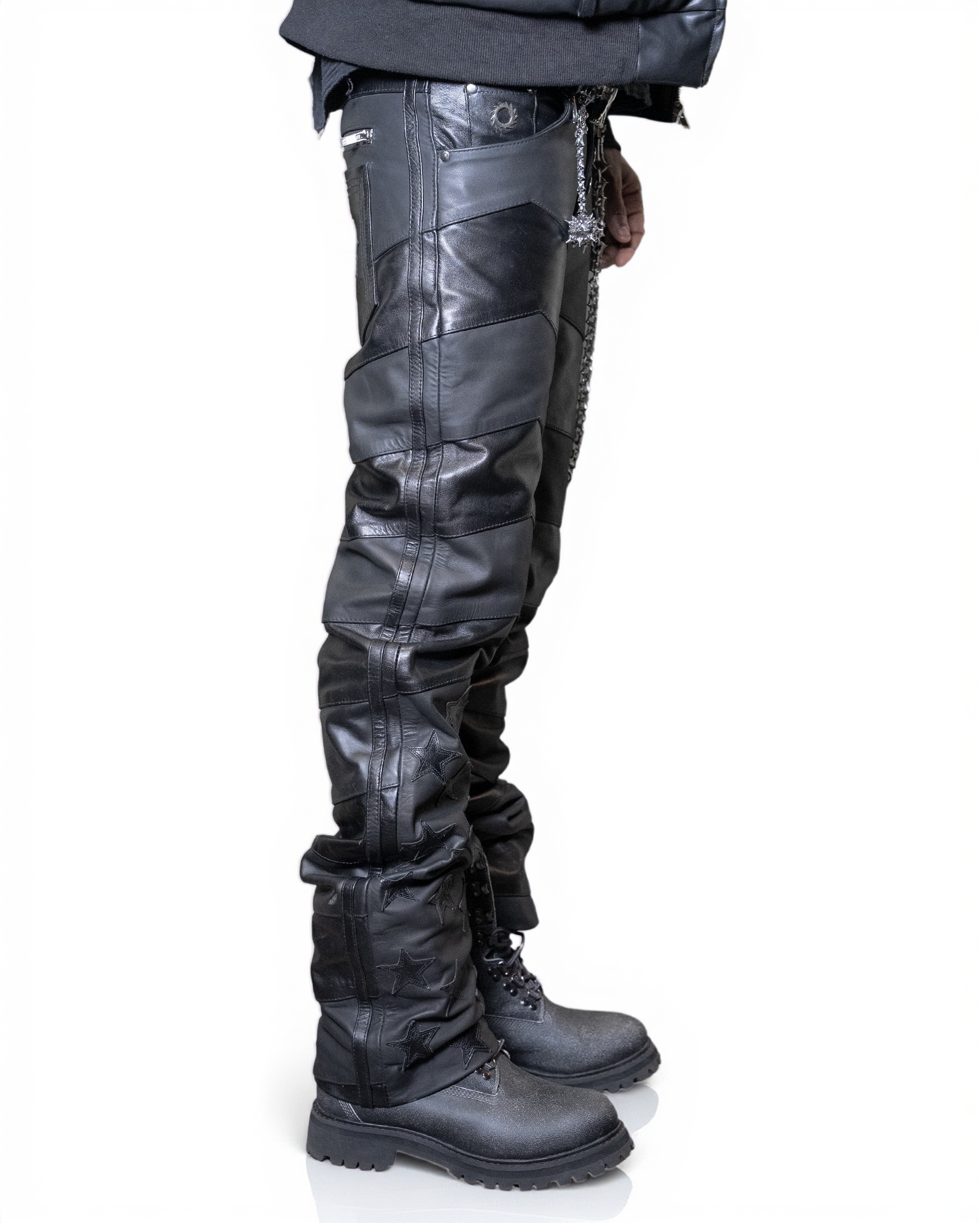 BLKAMERIKA LEATHER MOTO PANTS