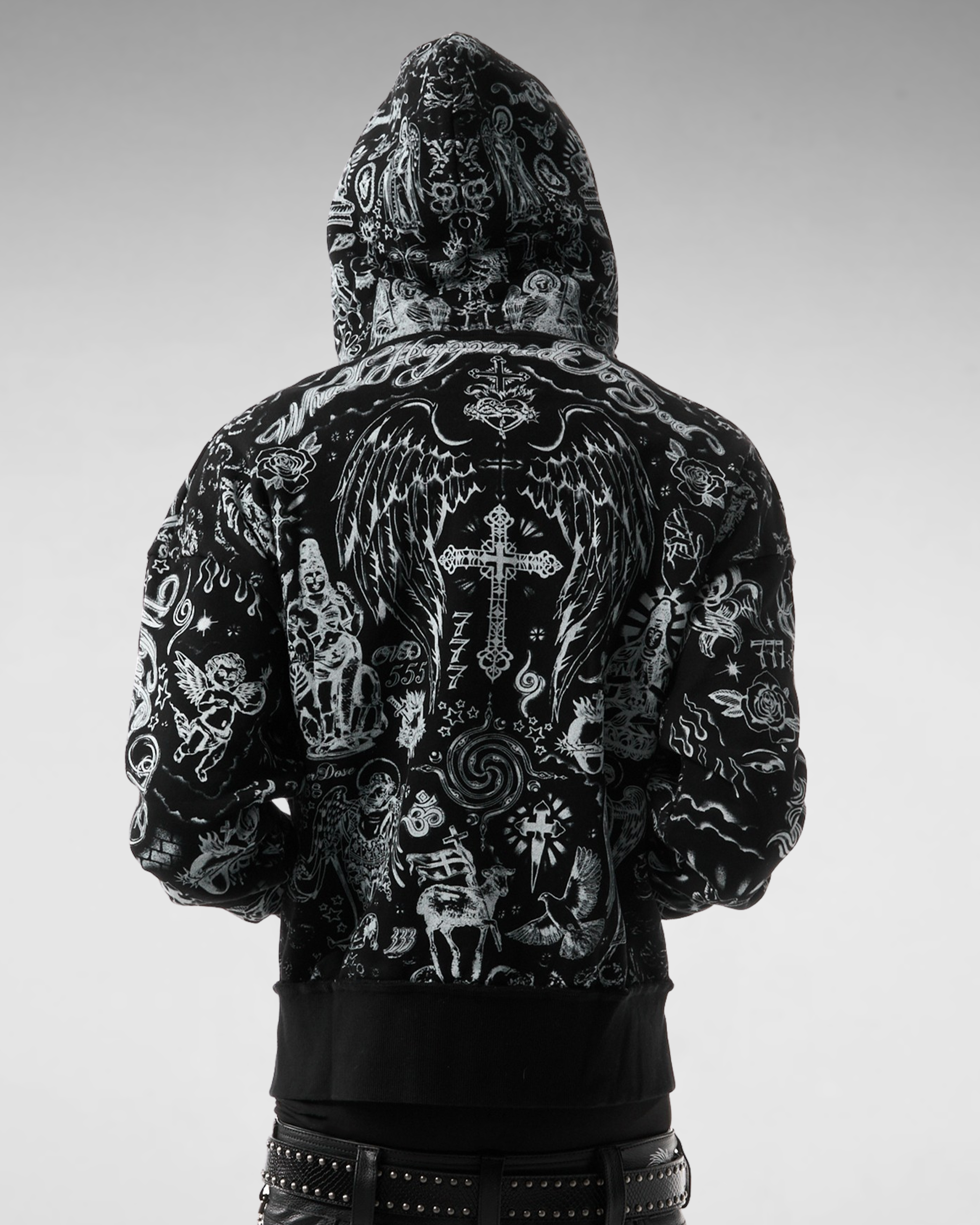 TATTOO MIDNIGHT ZIP UP HOODIE