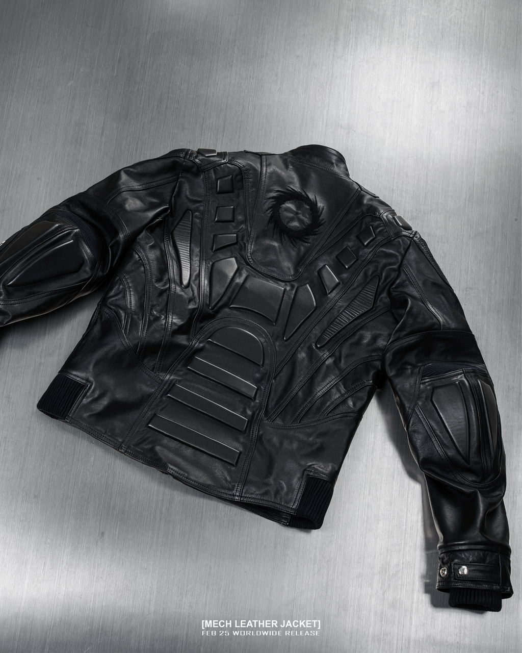 MECH BLACK LEATHER JACKET
