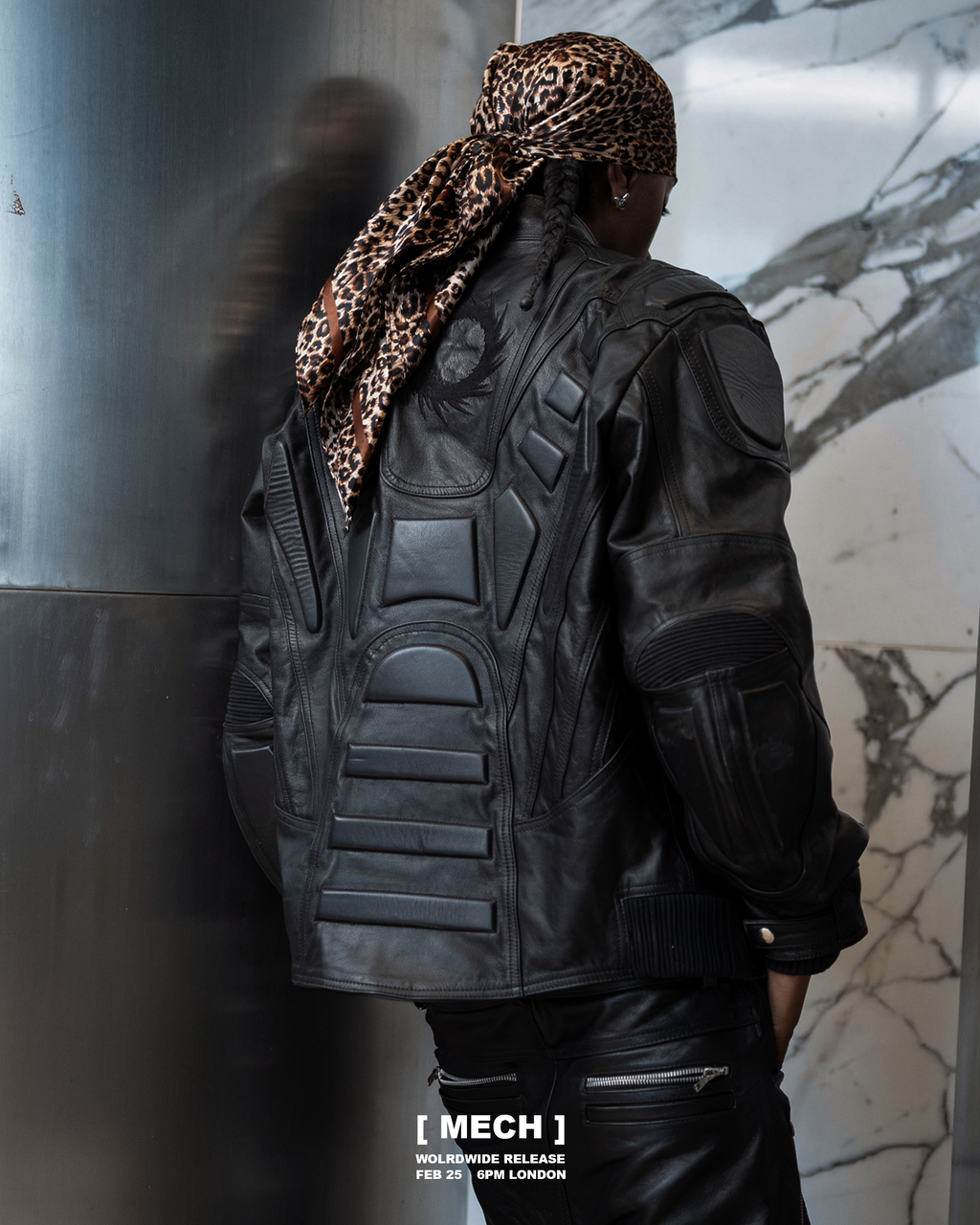 MECH BLACK LEATHER JACKET