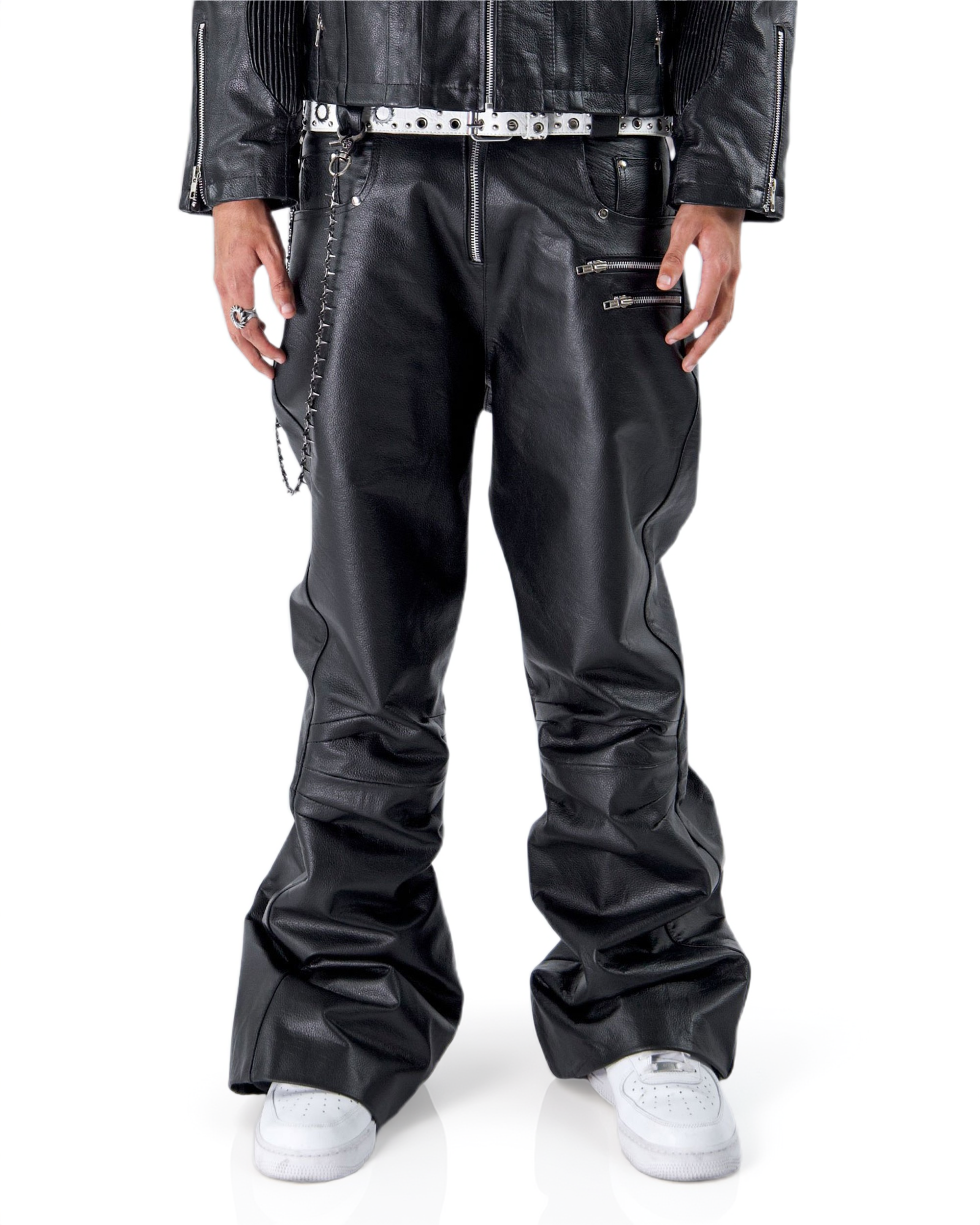 "SLATE" LEATHER PANTS