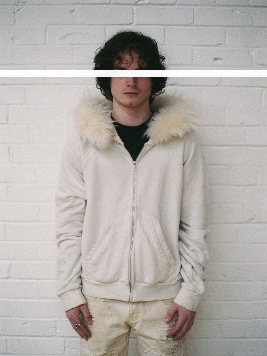 "HALO" ZIP-UP FUR HOODIE