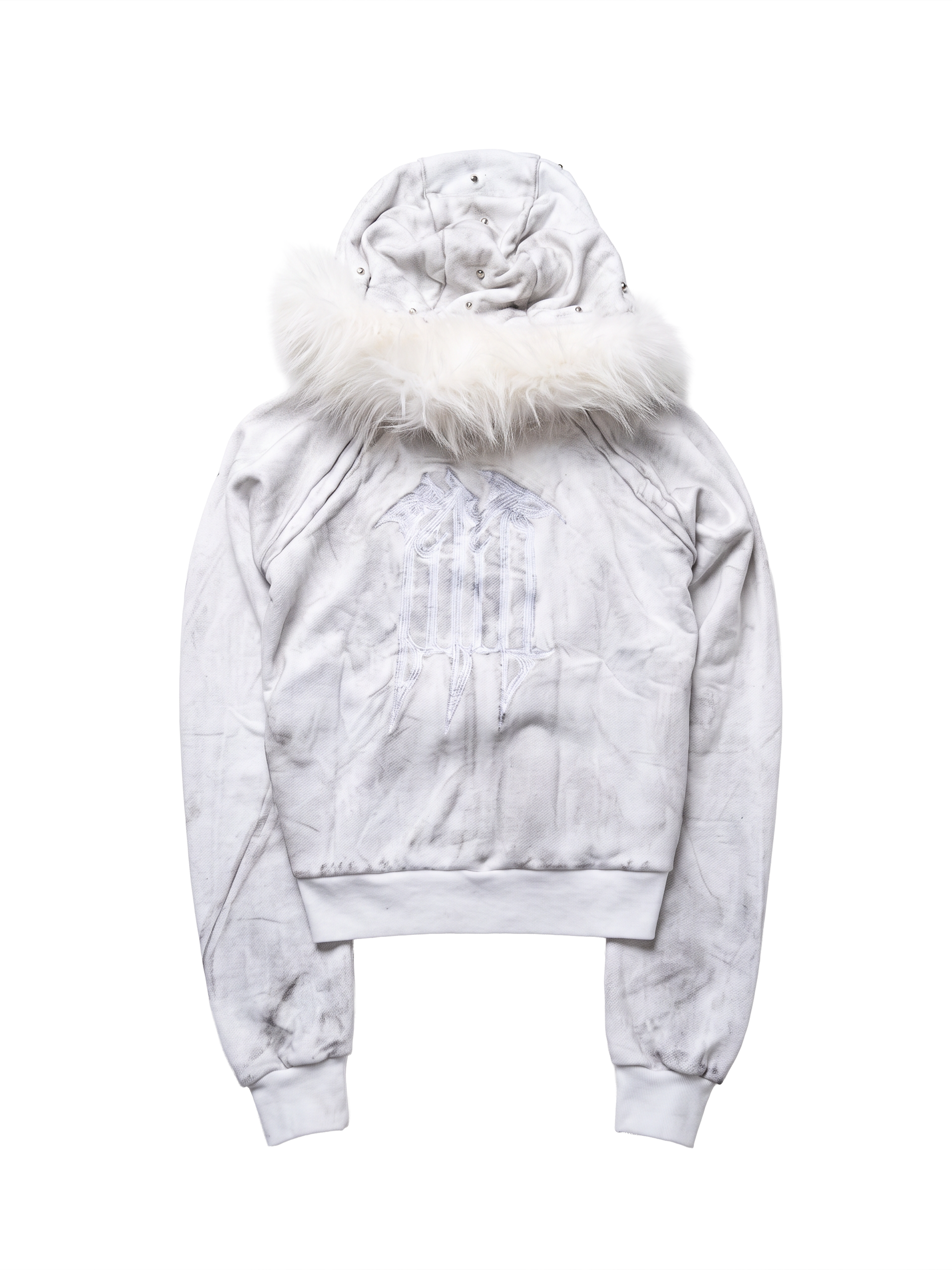 "HALO" ZIP-UP FUR HOODIE