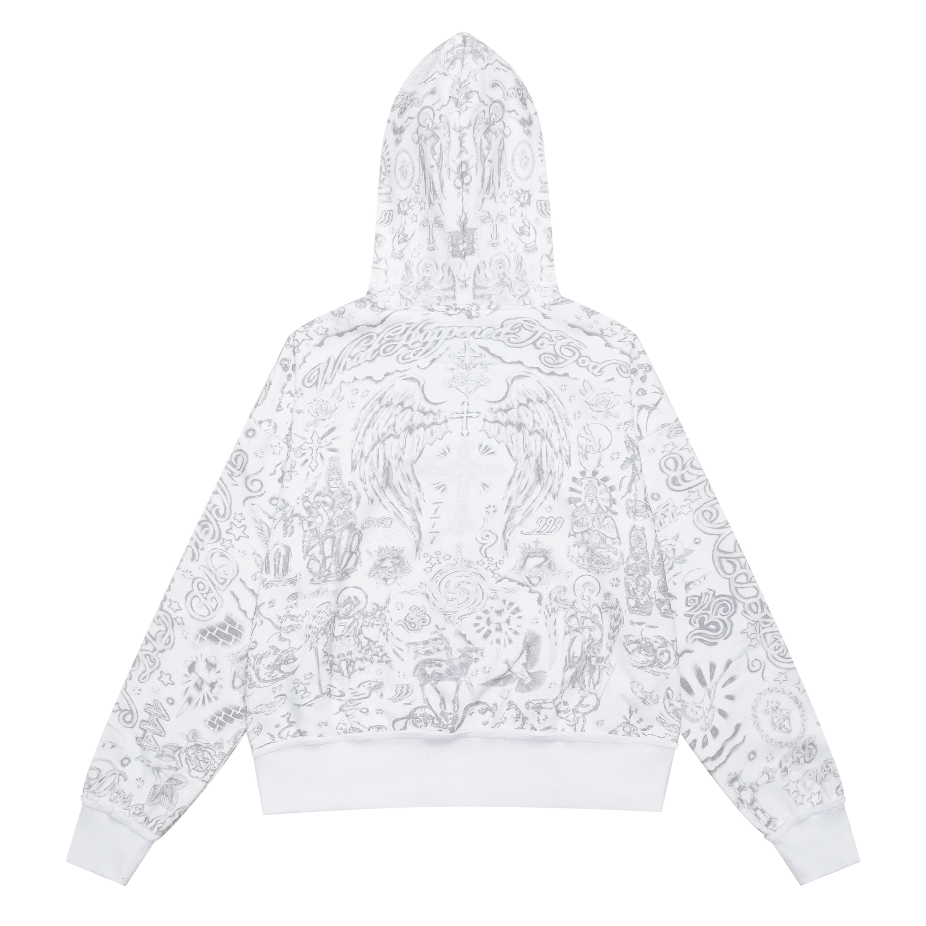 TATTOO ANGEL ZIP UP HOODIE