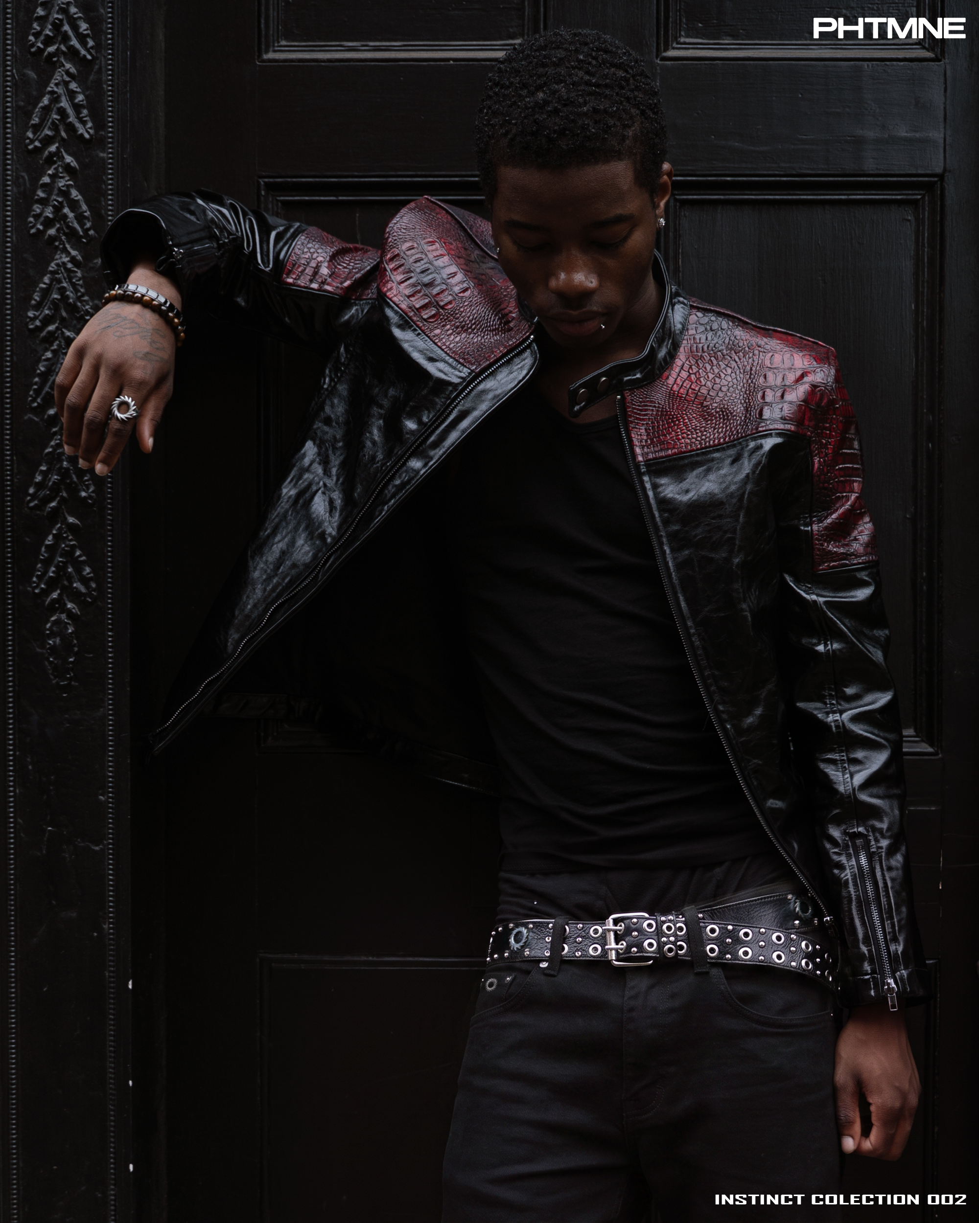 "CRIMSN" LEATHER JACKET