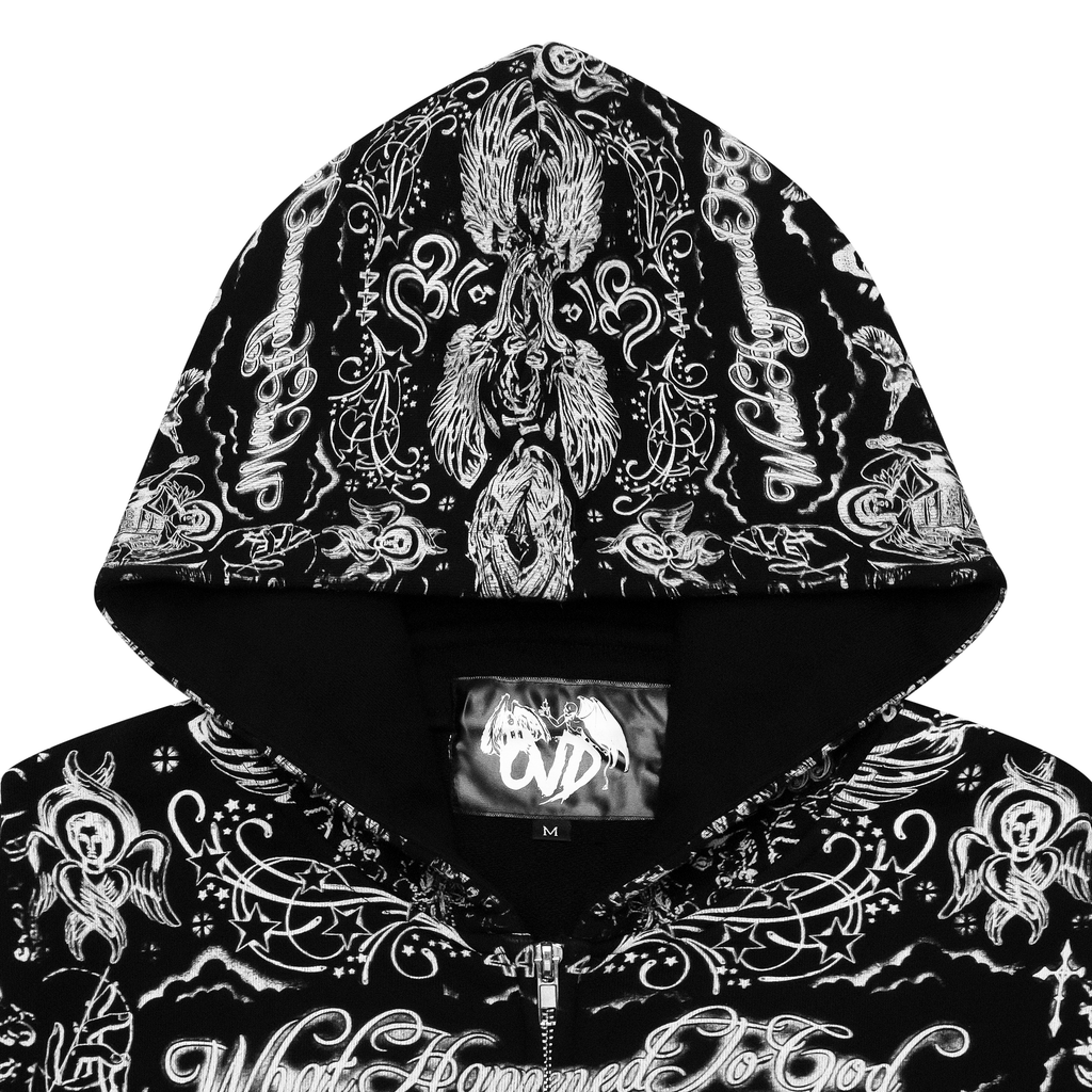 TATTOO MIDNIGHT ZIP UP HOODIE