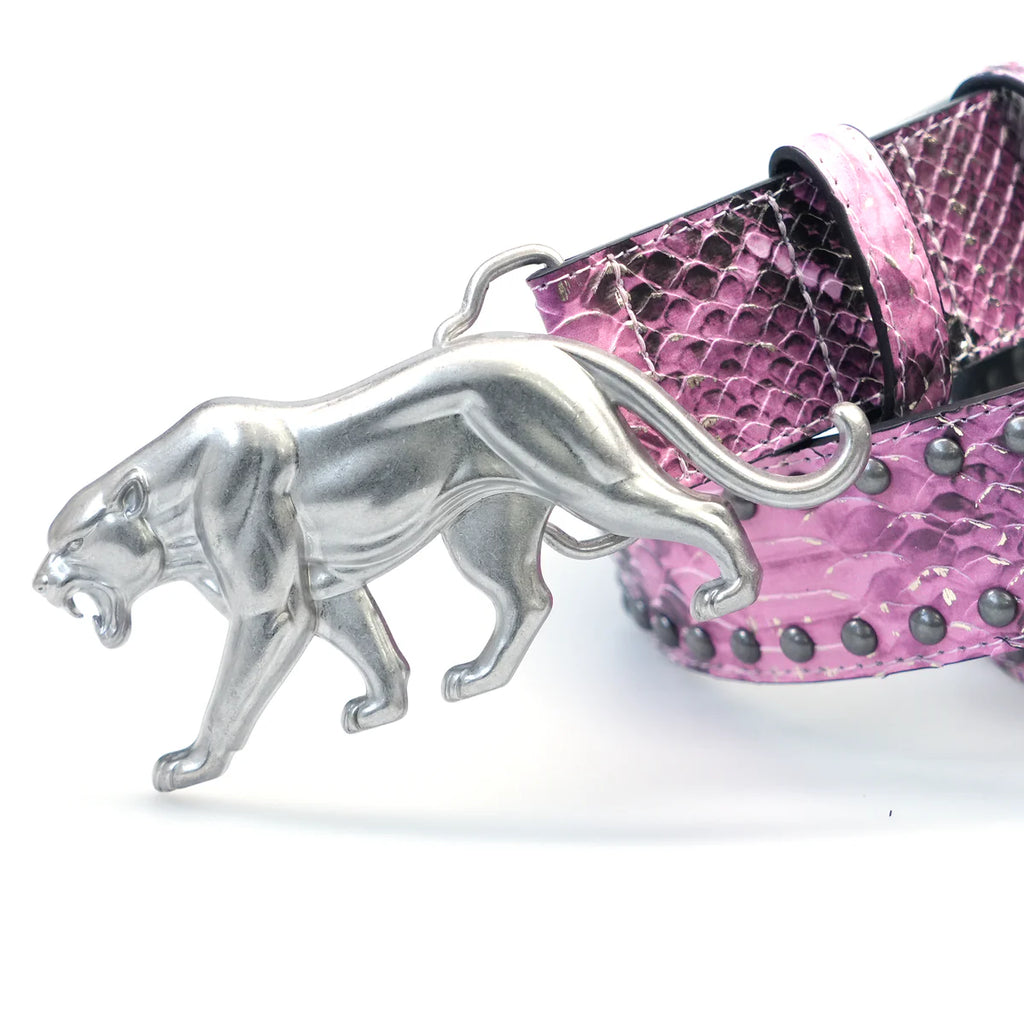 PANTHER BELT PINK SNAKE