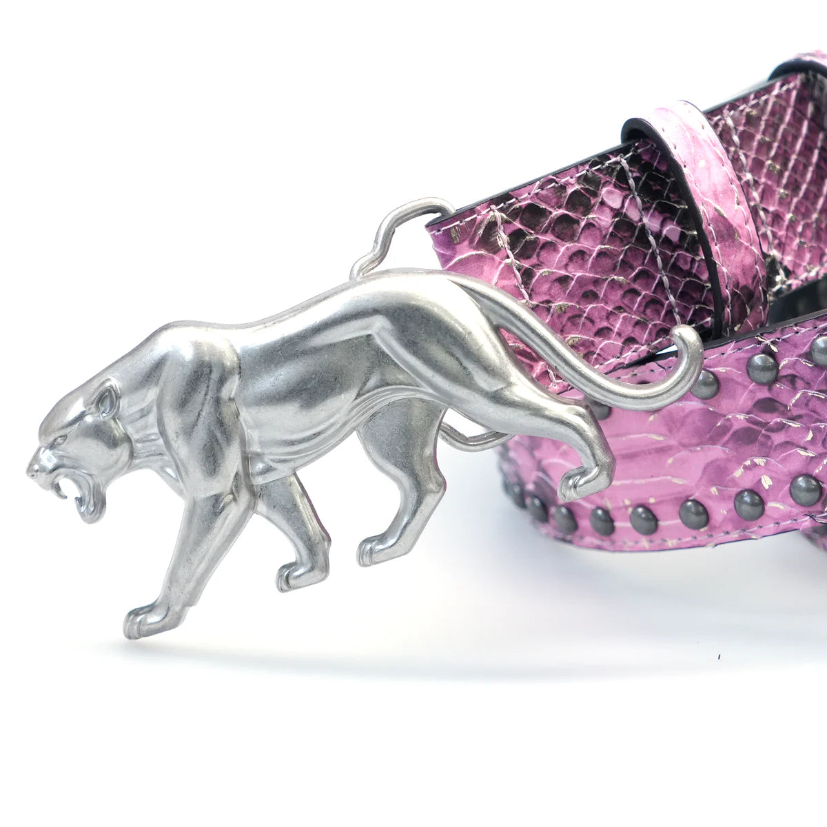 PANTHER BELT PINK SNAKE