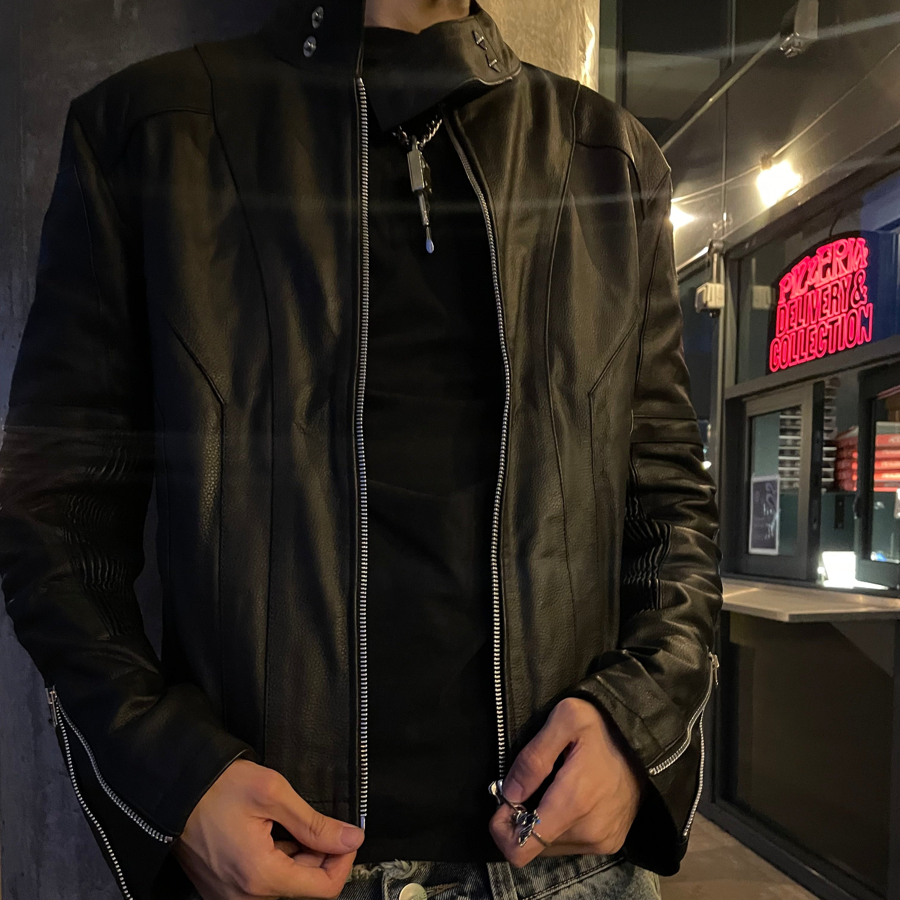 "SLATE" LEATHER JACKET