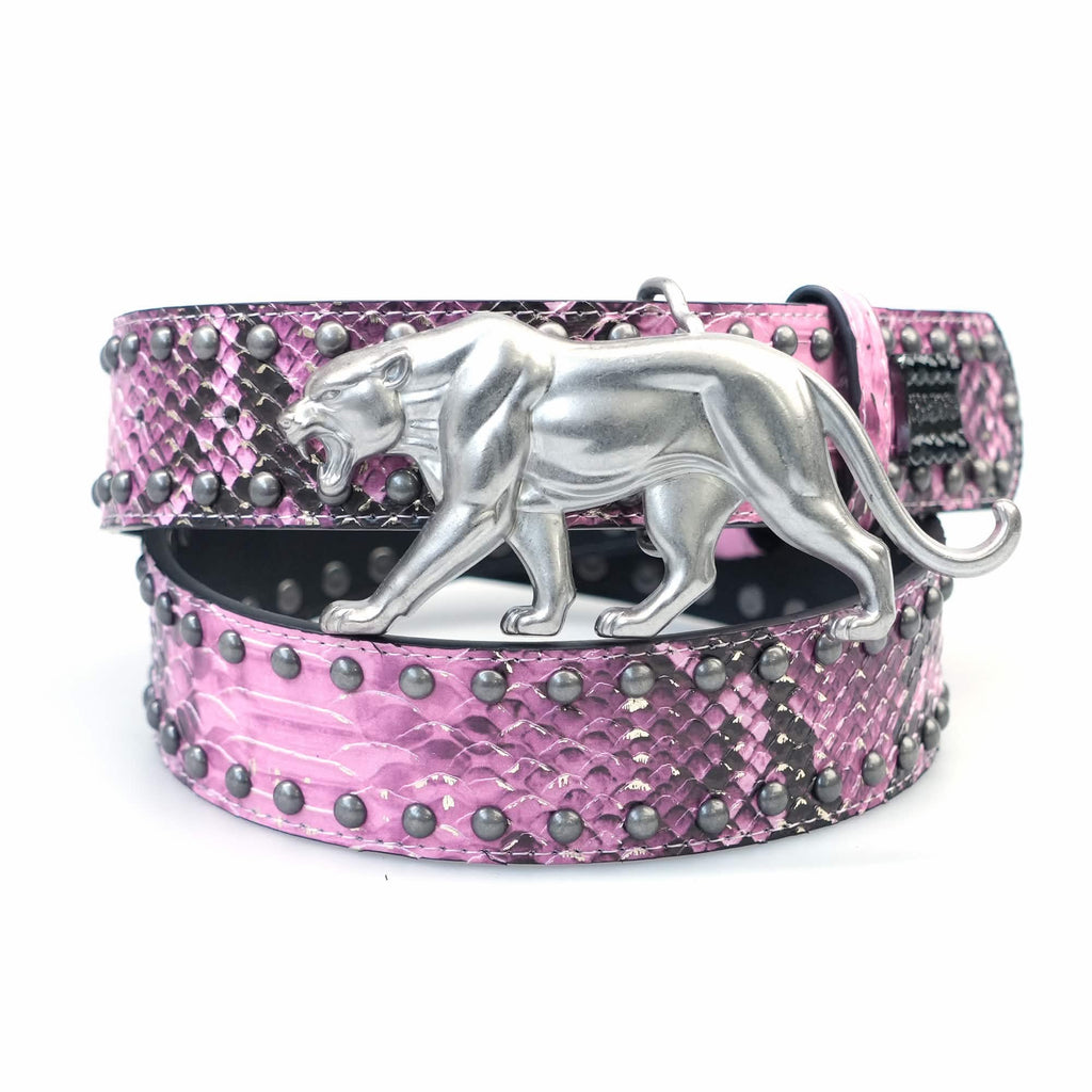 PANTHER BELT PINK SNAKE