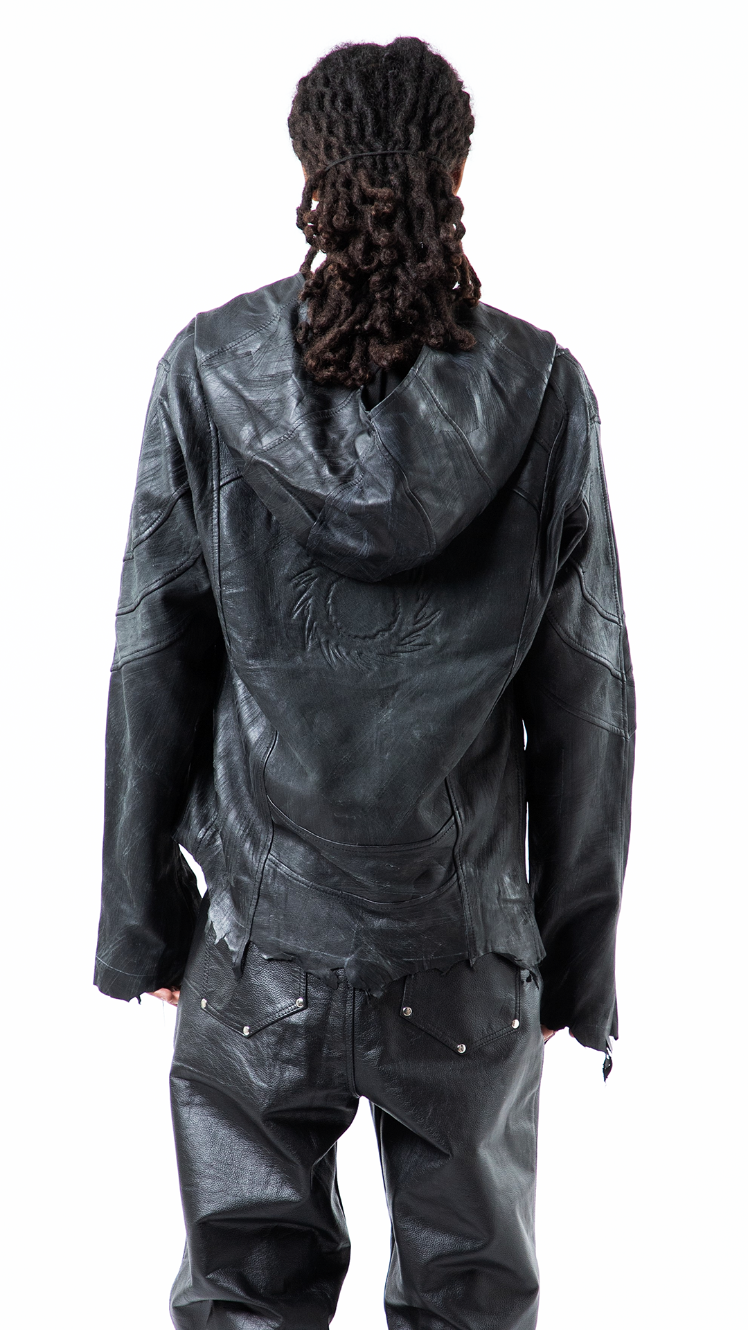 "SPECTRE" LEATHER HOODIE
