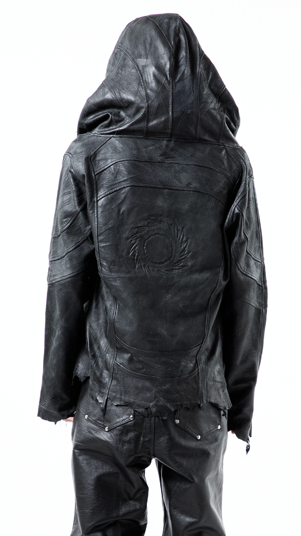 "SPECTRE" LEATHER HOODIE