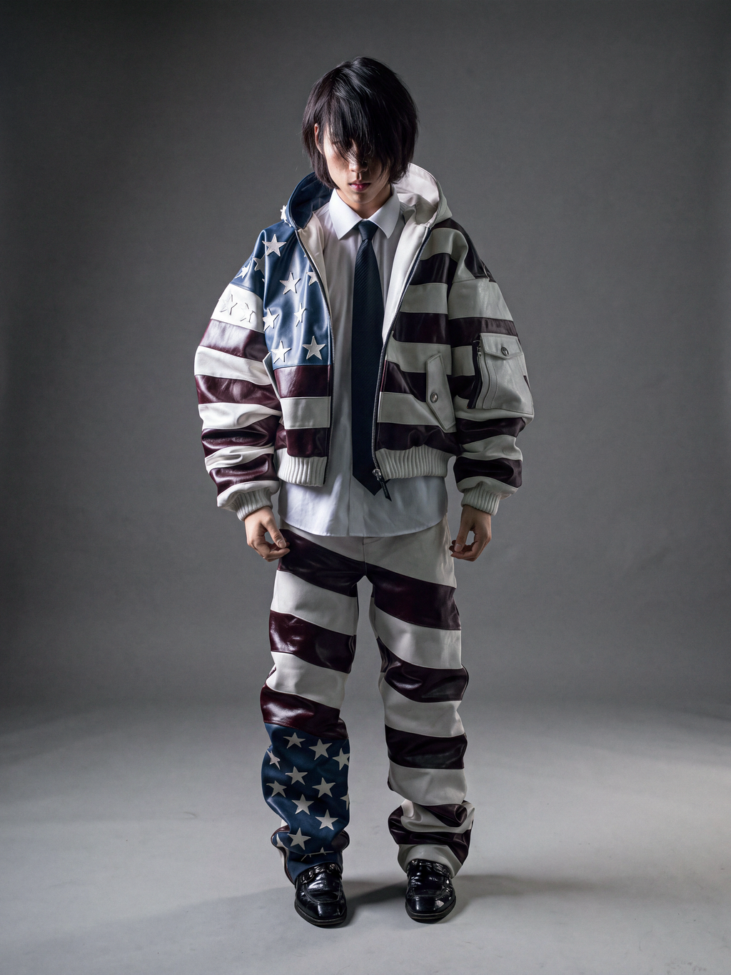 AMERIKA LEATHER BOMBER SET V2