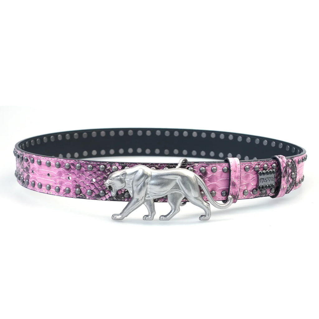 PANTHER BELT PINK SNAKE