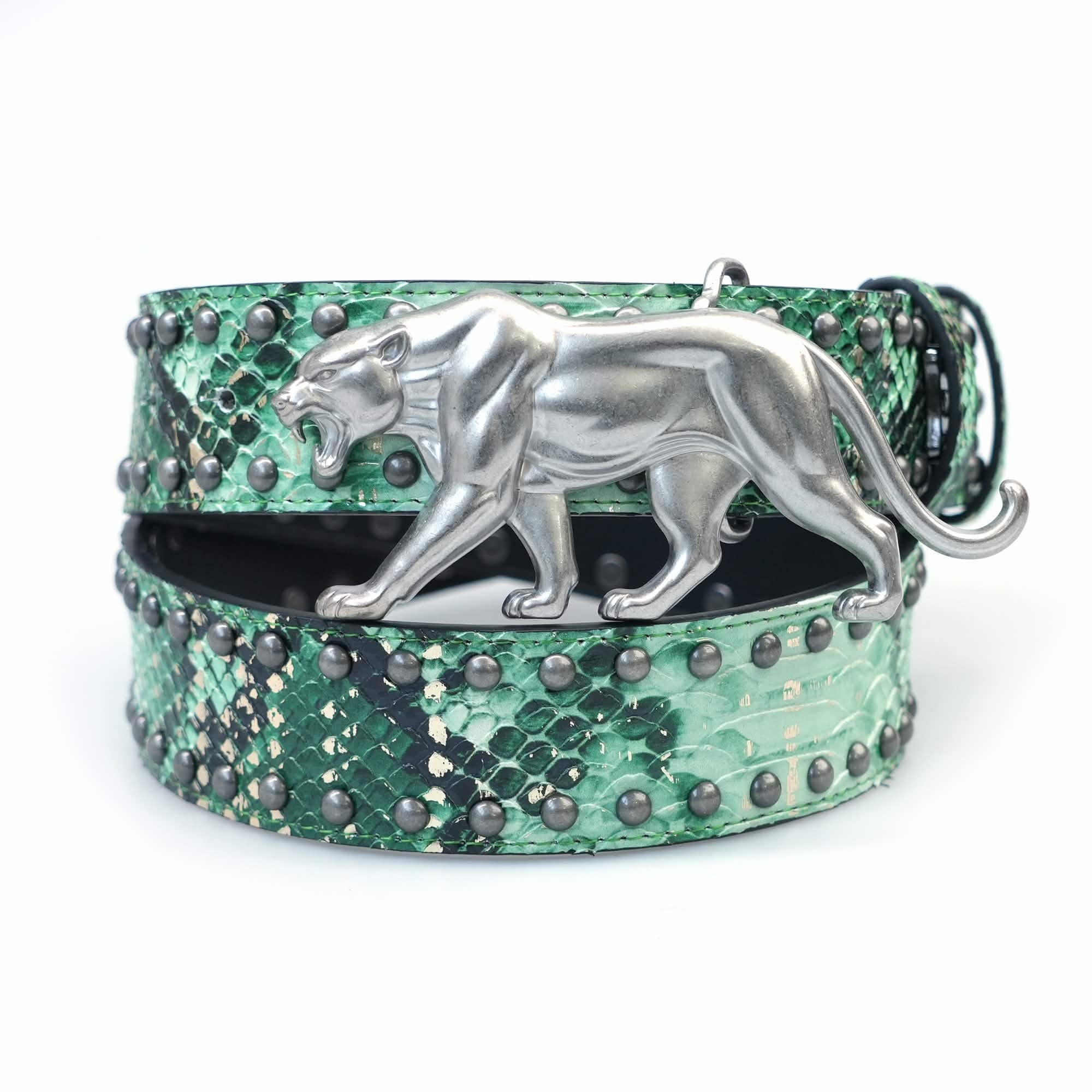 PANTHER BELT GREEN SNAKE