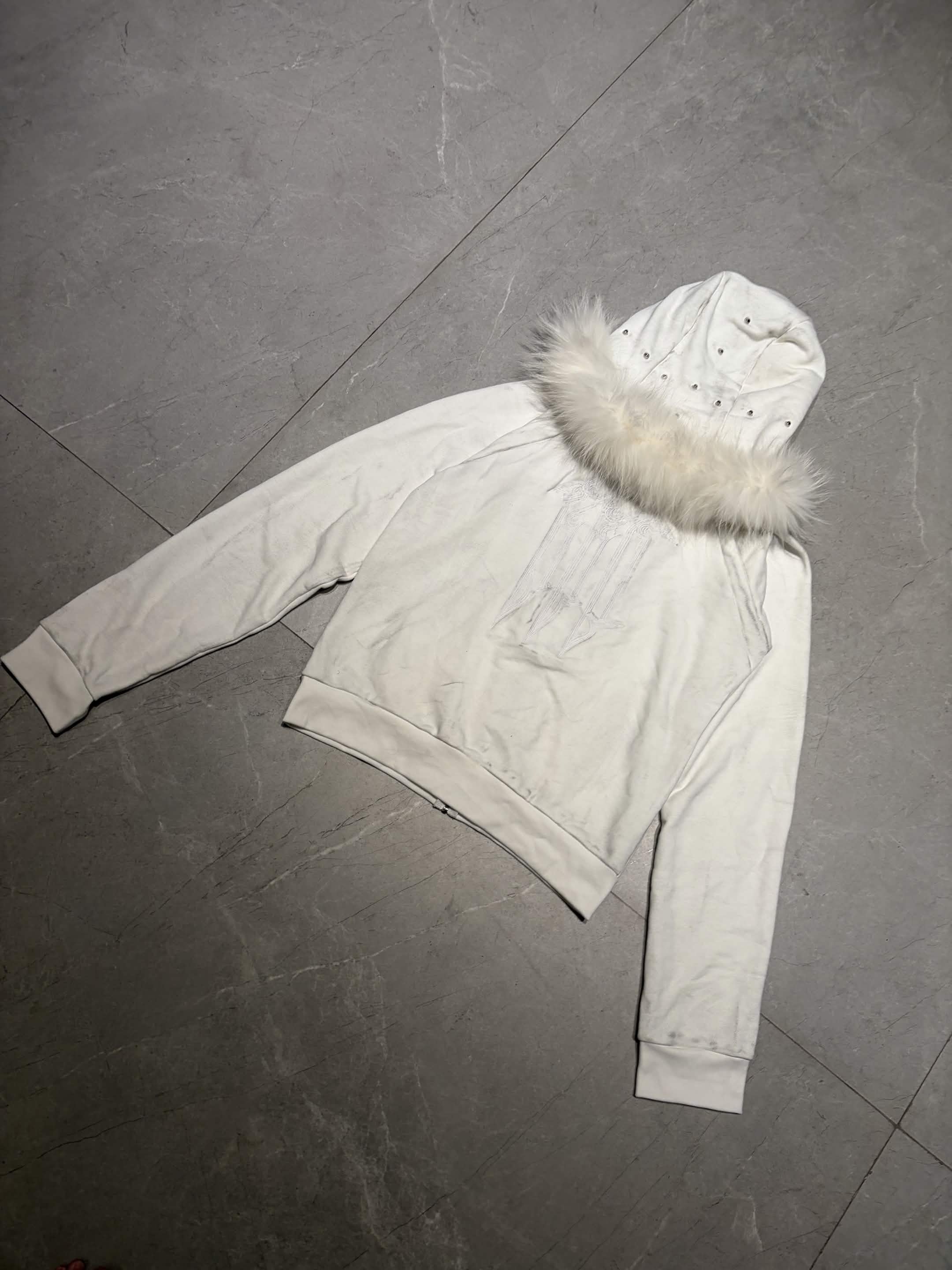 "HALO" ZIP-UP FUR HOODIE