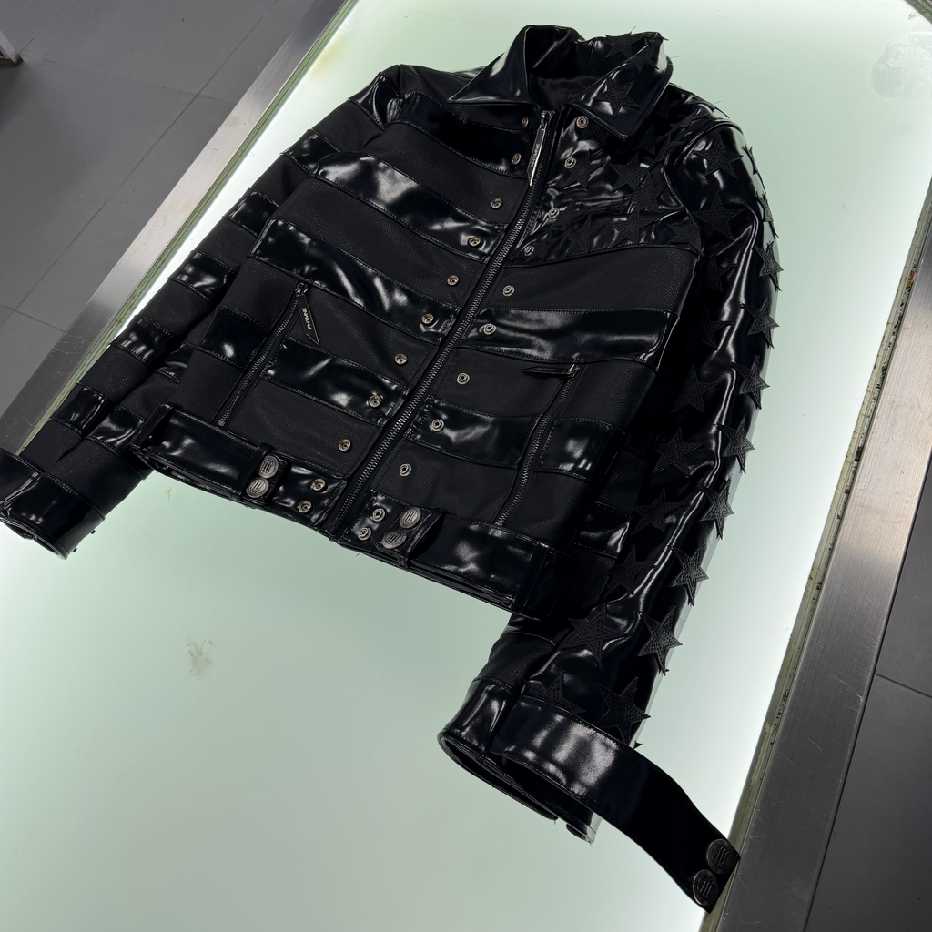 V2 BLKAMERIKA LEATHER MOTO JACKET