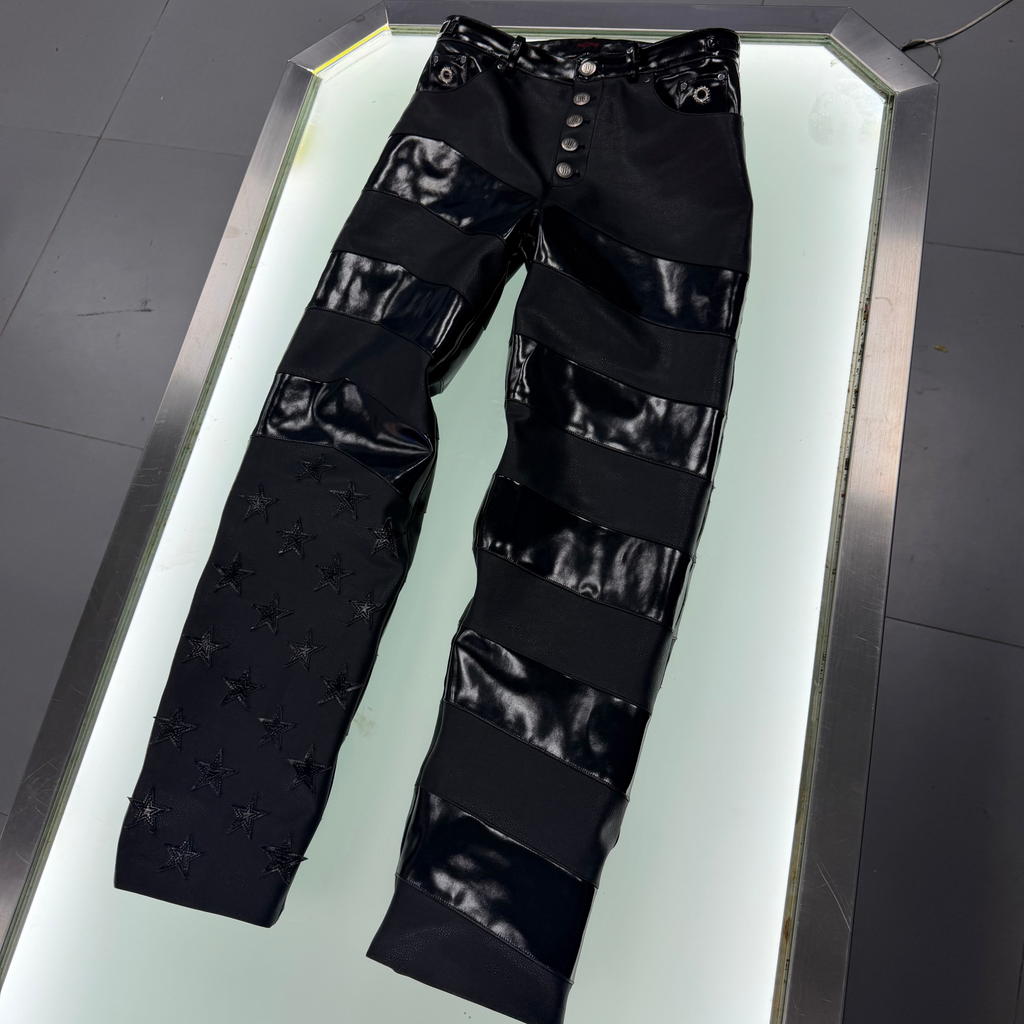V2 BLKAMERIKA LEATHER MOTO PANTS