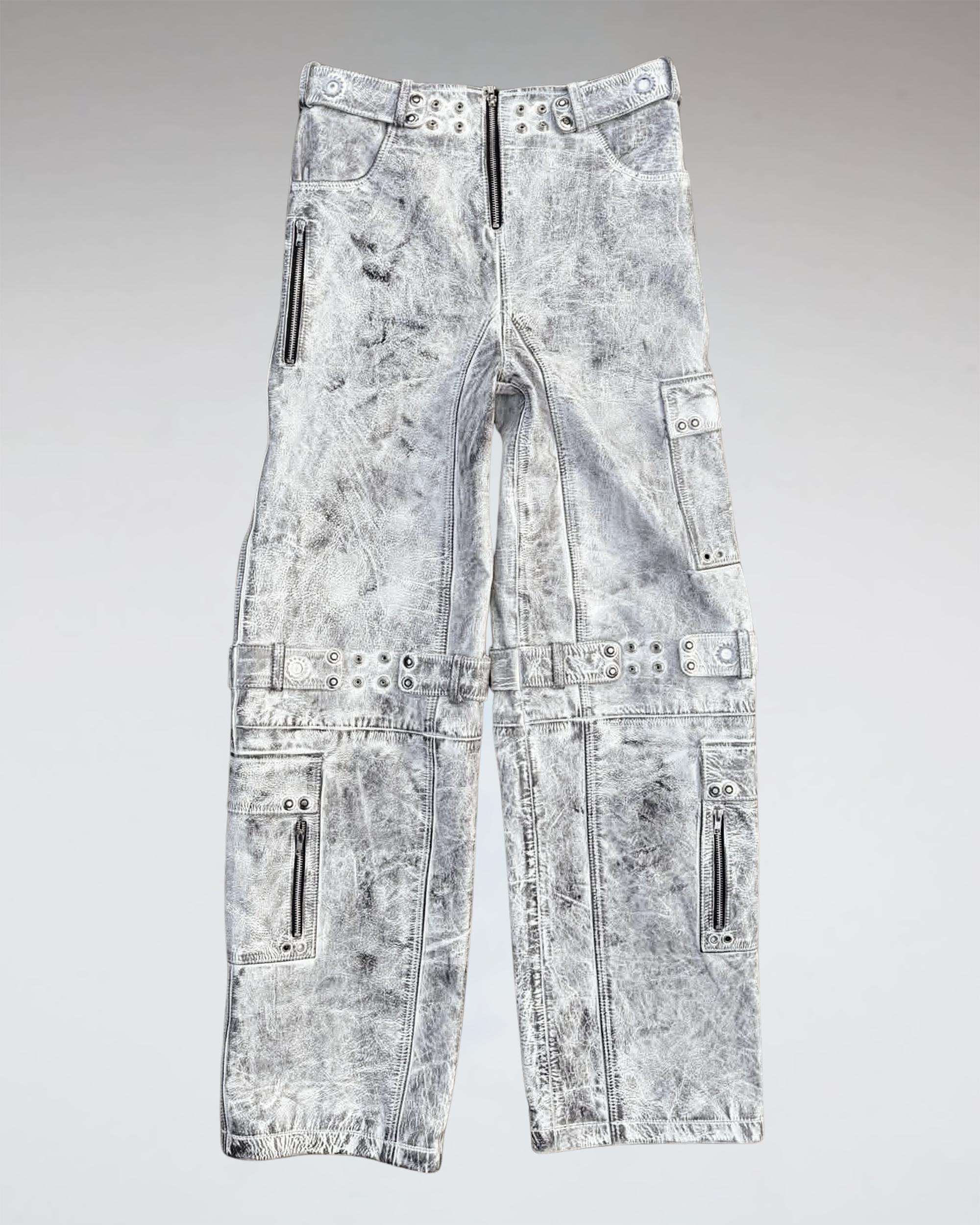 MECH WHITE LEATHER CARGOS