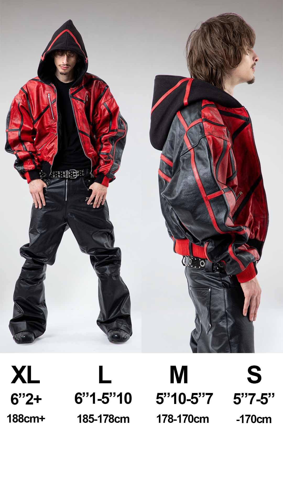 "PRYZM" 2TONE LEATHER BOMBER