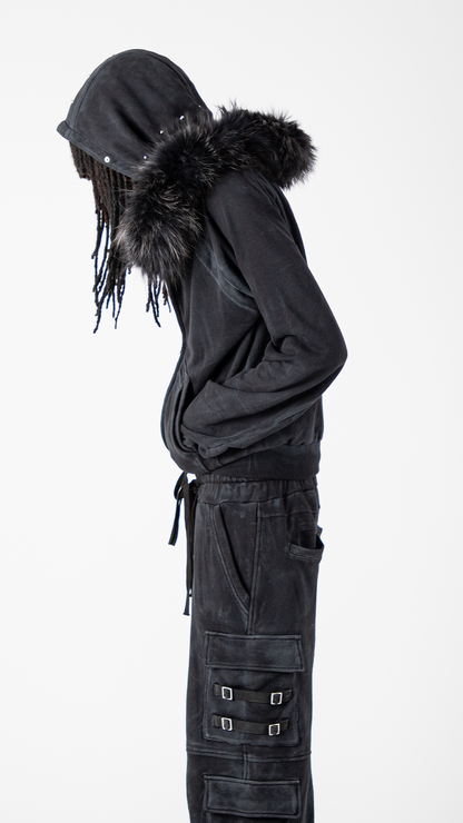 "OBSIDIA" WAXED CARGOSWEATS