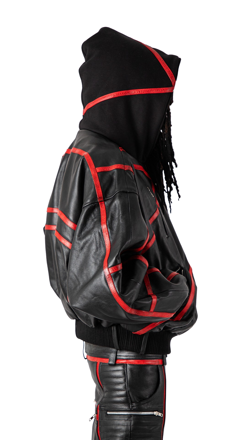 "PRZYM" RED/BLACK LEATHER SET