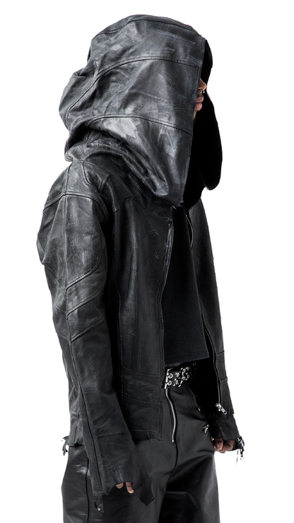 "SPECTRE" LEATHER HOODIE