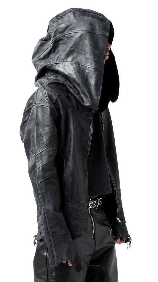 "SPECTRE" LEATHER HOODIE