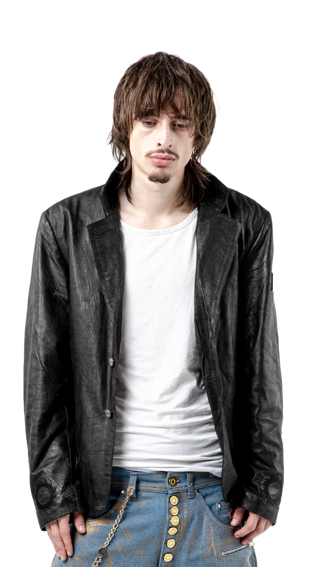 "UMBRA" LEATHER BLAZER