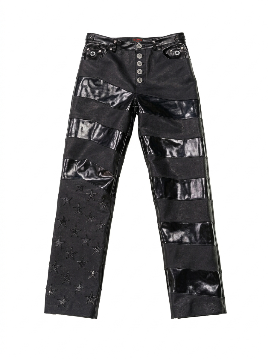 V2 BLKAMERIKA LEATHER MOTO PANTS