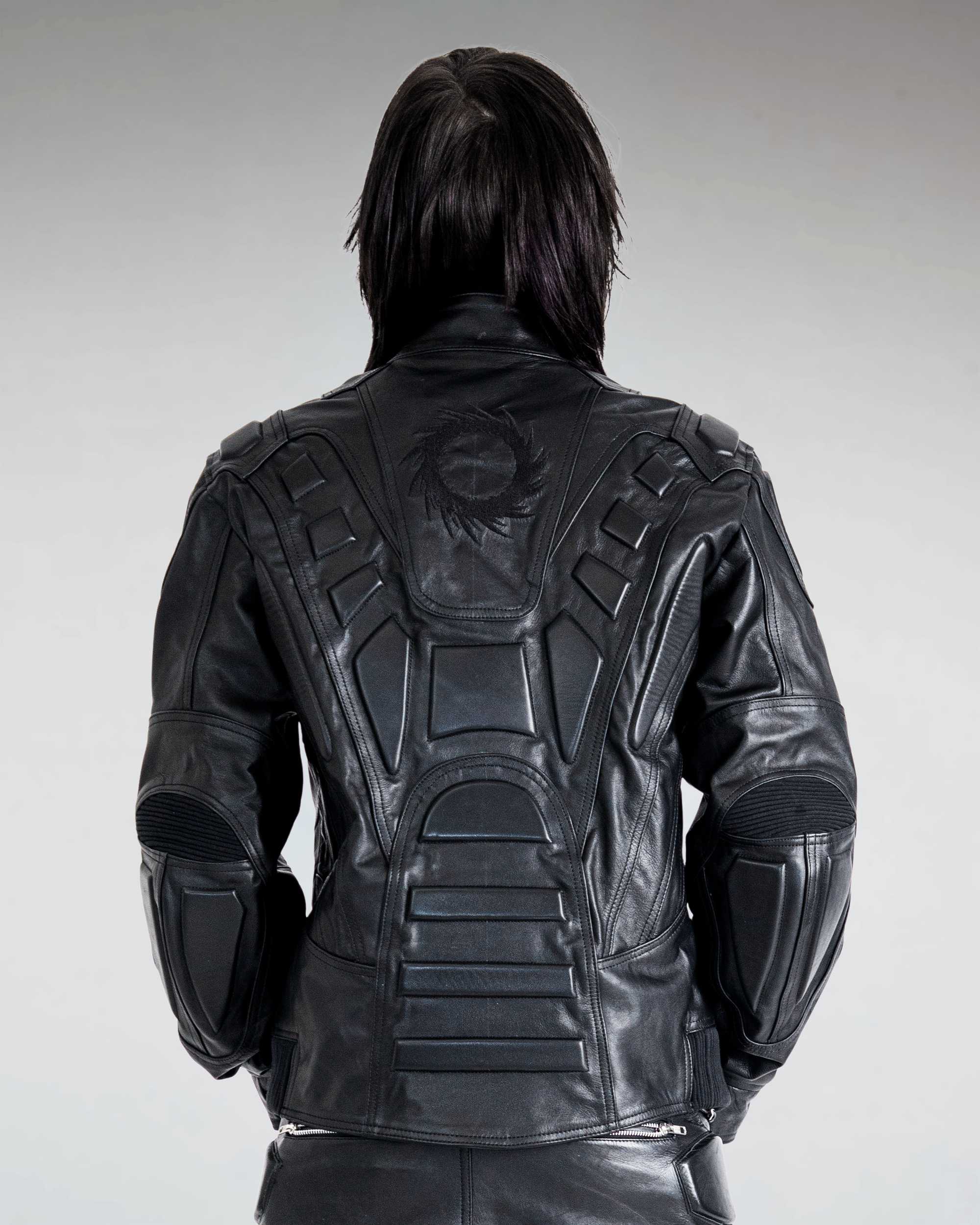 MECH BLACK LEATHER JACKET