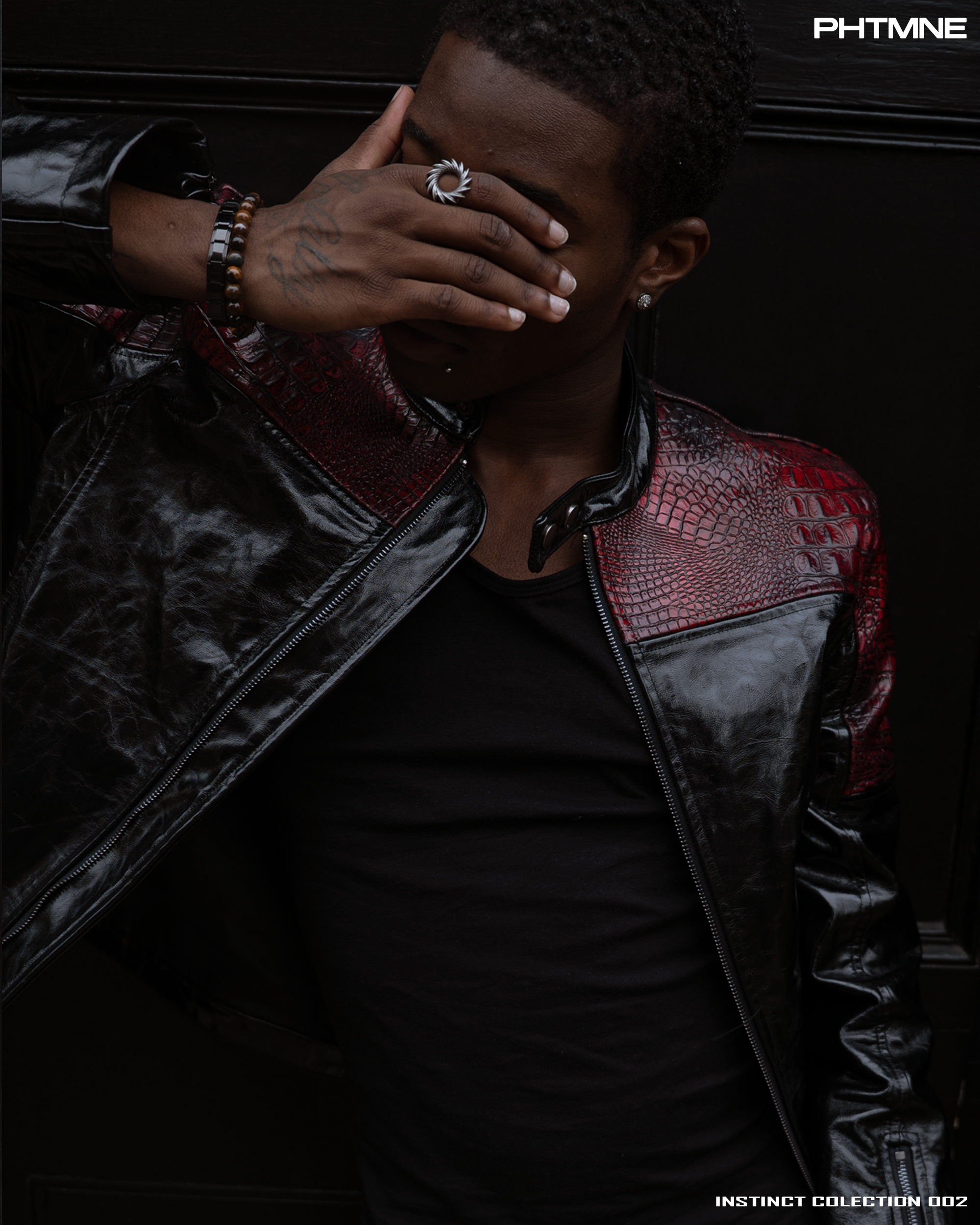 "CRIMSN" LEATHER JACKET