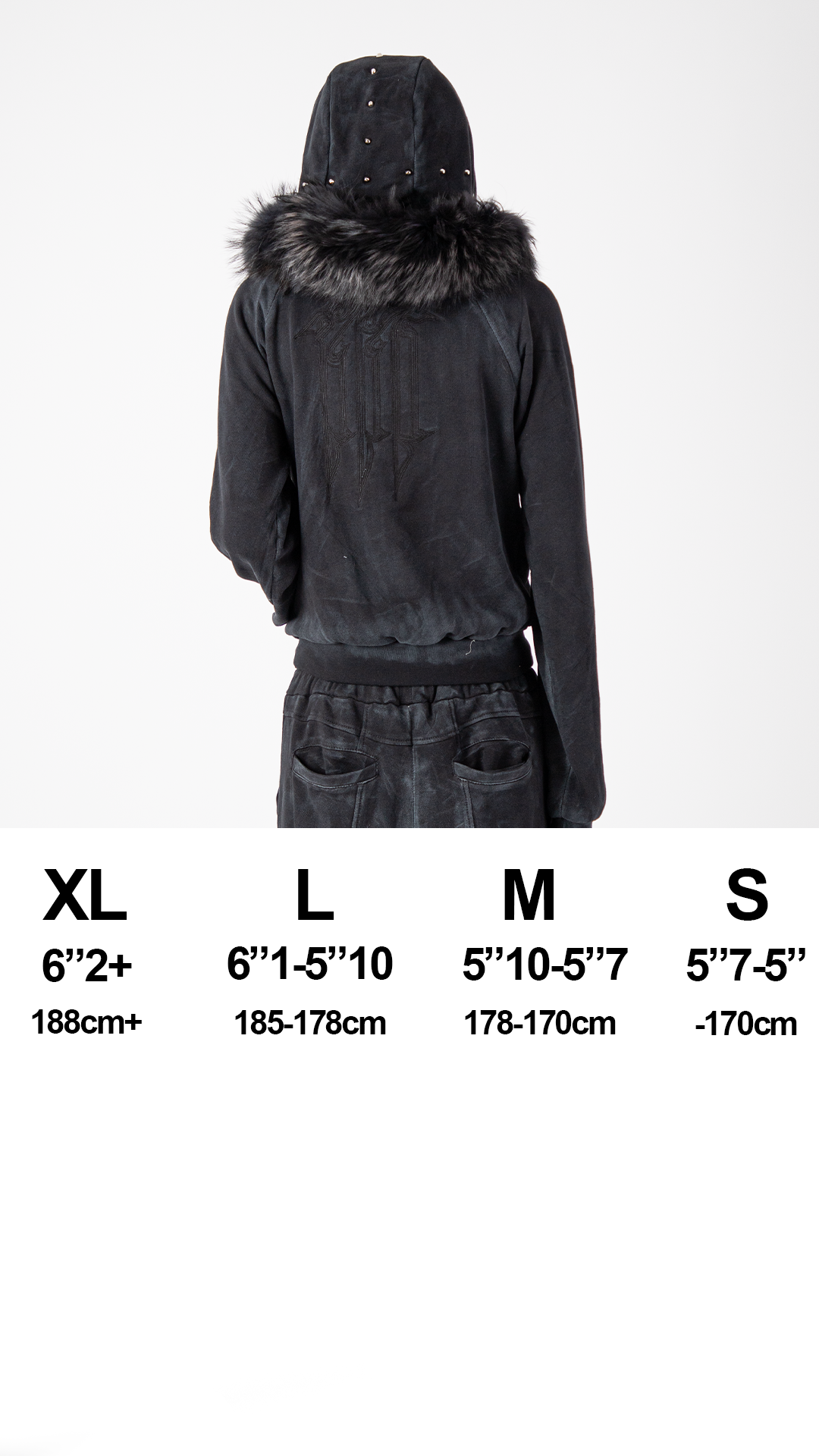 "OBSIDIA" FOX FUR WAXED HOODIE