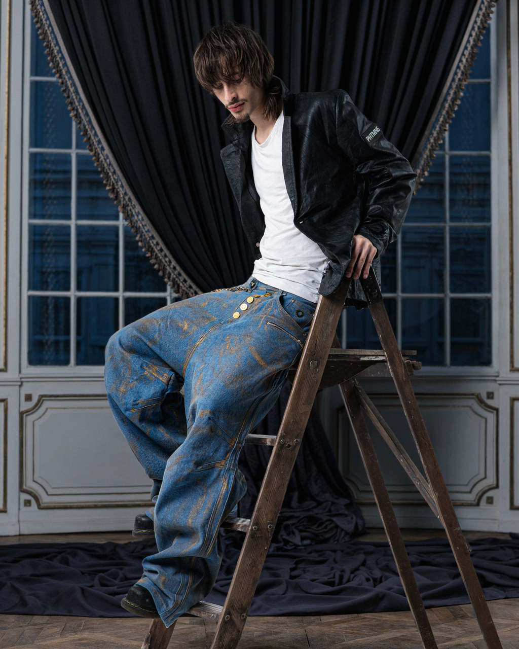 "UMBRA" LEATHER BLAZER