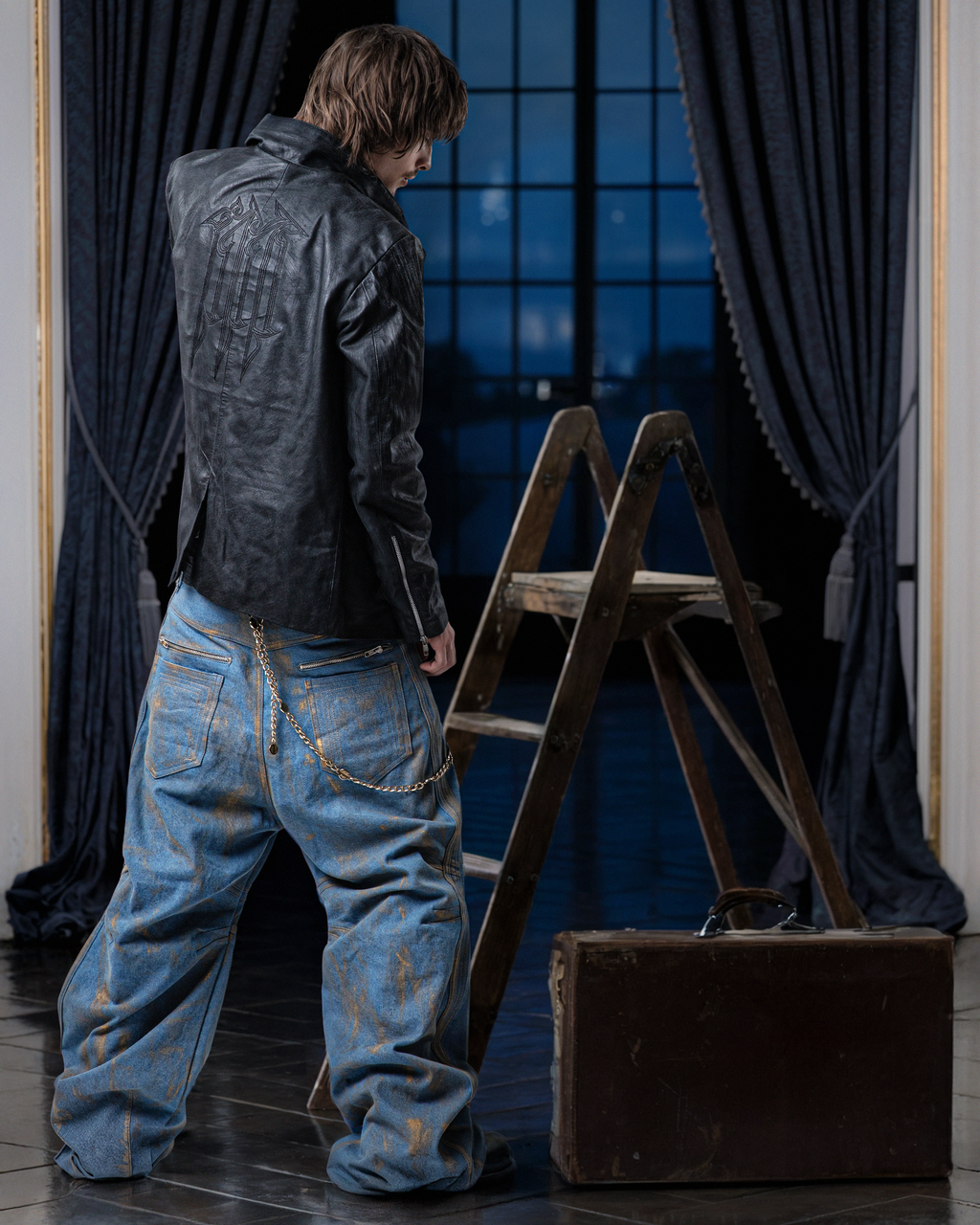 "UMBRA" LEATHER BLAZER