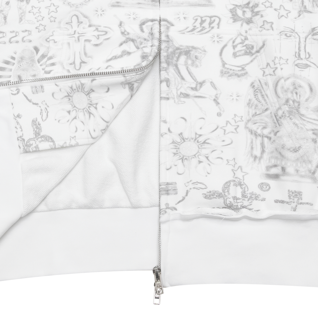 TATTOO ANGEL ZIP UP HOODIE
