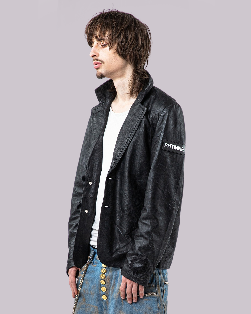 "UMBRA" LEATHER BLAZER