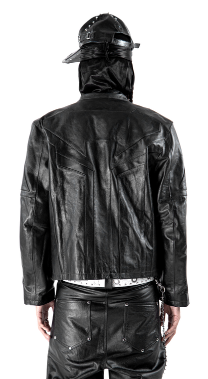 "SLATE" LEATHER JACKET