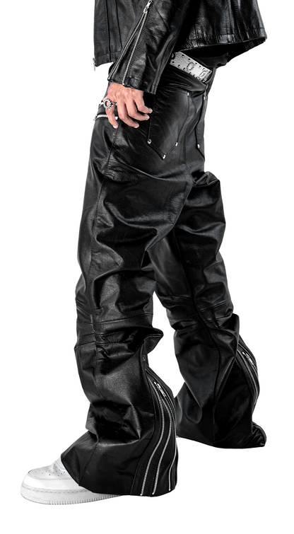 "SLATE" LEATHER PANTS