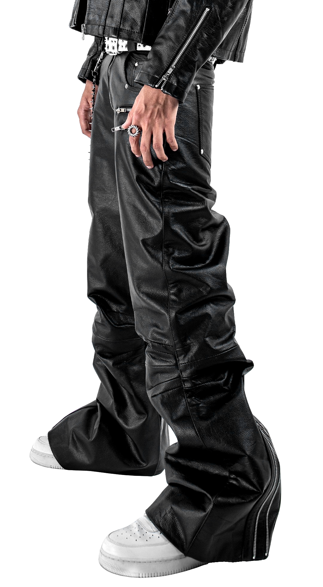 "SLATE" LEATHER PANTS