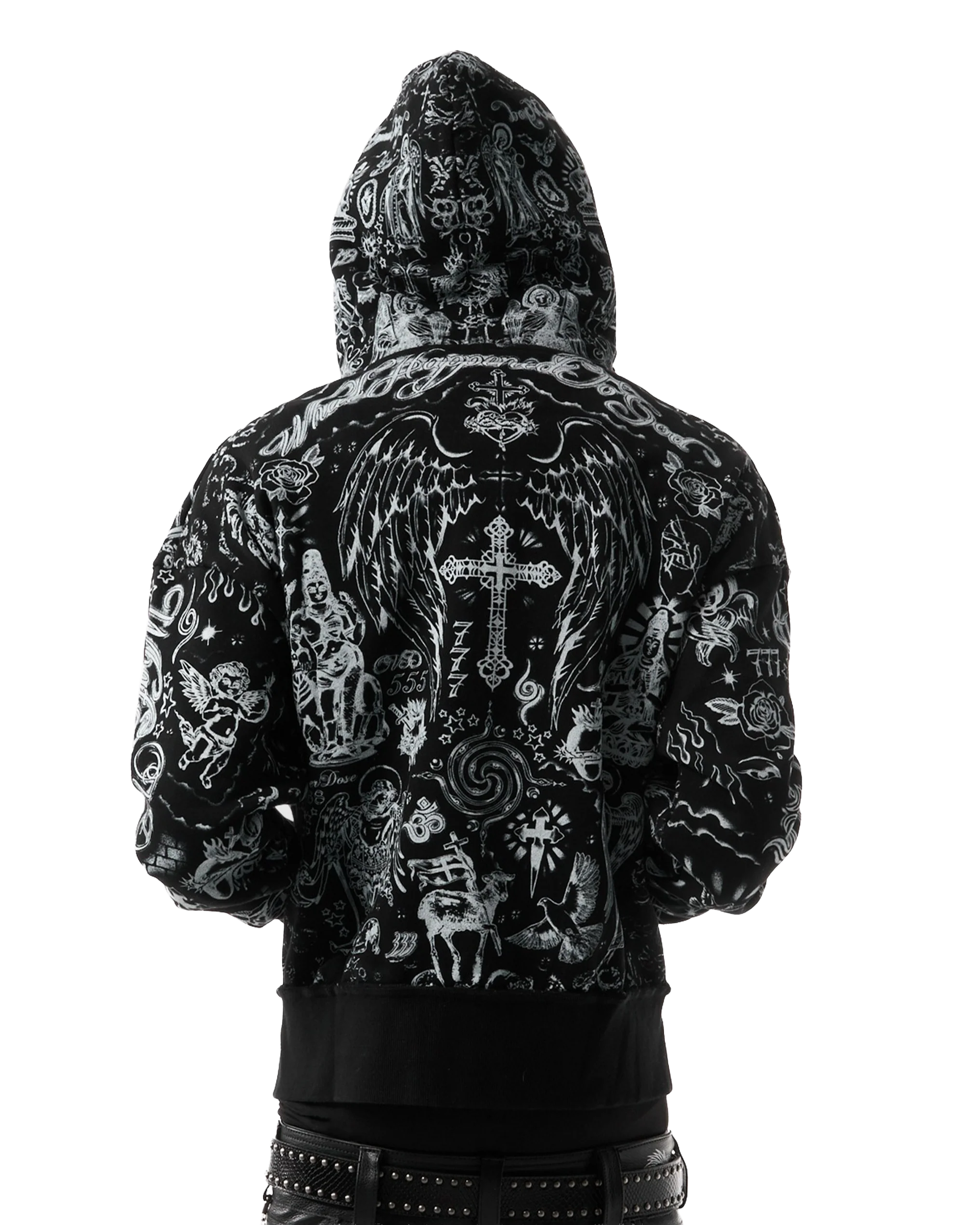 TATTOO MIDNIGHT ZIP UP HOODIE