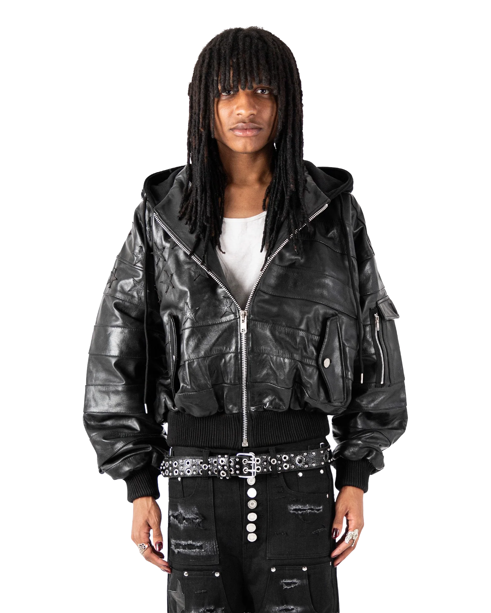 "BLKAMERIKA" LEATHER BOMBER